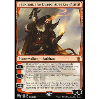Magic the Gathering Khans of Tarkir Single Sarkhan, the Dragonspeaker (NO SERCURITY HOLOGRAM MISPRINT)