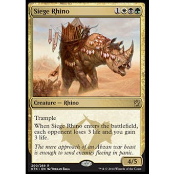 Magic the Gathering Khans of Tarkir Single Siege Rhino - SLIGHT PLAY (SP)