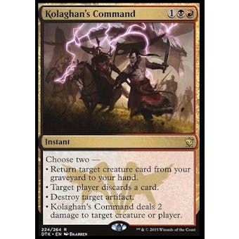 Magic the Gathering Dragons of Tarkir Single Kolaghan's Command - MODERATE PLAY (MP)