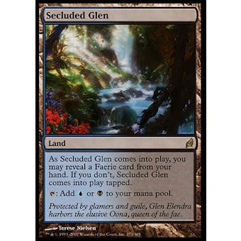 Magic the Gathering Lorwyn Single Secluded Glen FOIL - MODERATE PLAY (MP)