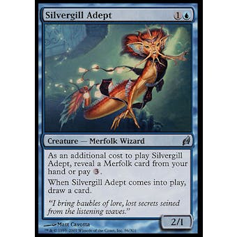 Magic the Gathering Lorwyn Single Silvergill Adept - SLIGHT PLAY (SP)