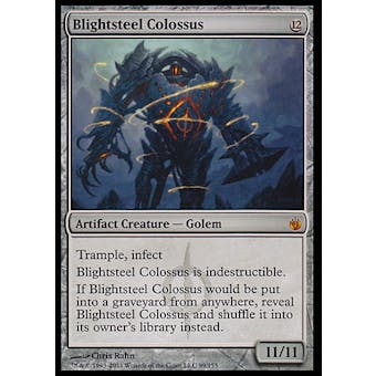 Magic the Gathering Mirrodin Besieged Single Blightsteel Colossus FOIL - SLIGHT PLAY (SP)