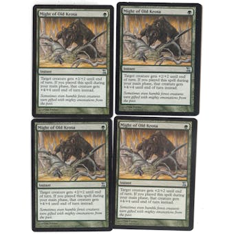 Magic the Gathering Time Spiral PLAYSET Might of Old Krosa X4 - SLIGHT PLAY (SP)