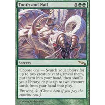 Magic the Gathering Mirrodin Single Tooth and Nail - MODERATE PLAY (MP)