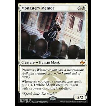 Magic the Gathering Fate Reforgred Single Monastery Mentor - SLIGHT PLAY (SP)
