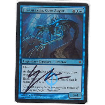 Magic the Gathering New Phyrexia SIGNED Single Jin-Gitaxias FOIL - NEAR MINT (NM)