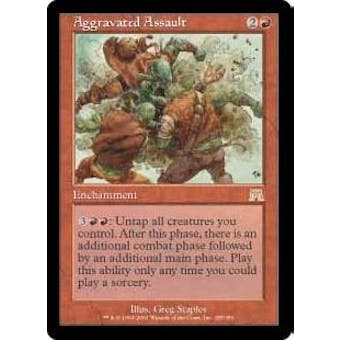 Magic the Gathering Onslaught Single Aggravated Assault - MODERATE PLAY (MP)