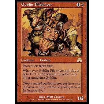 Magic the Gathering Onslaught Single Goblin Piledriver - HEAVY PLAY (HP)