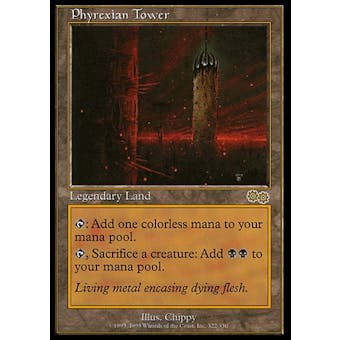 Magic the Gathering Urza's Saga Single Phyrexian Tower - MODERATE PLAY (MP)