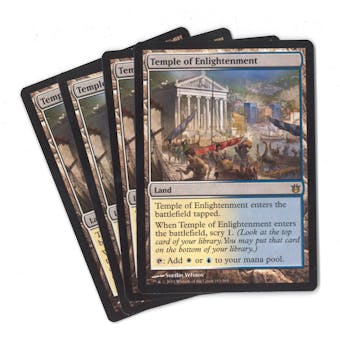 Magic the Gathering Born of the Gods PLAYSET Single Temple of Enlightenment X4 - SLIGHT PLAY (SP)