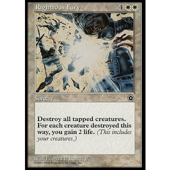 Magic the Gathering Portal: Second Age Single Righteous Fury - SLIGHT PLAY (SP)
