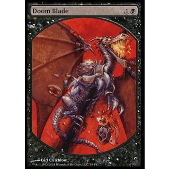Magic the Gathering Promotional Single Doom Blade (TEXTLESS) - MODERATE PLAY (MP)