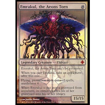Magic the Gathering Promotional Single Emrakul, the Aeons Torn FOIL - MODERATE PLAY (MP)