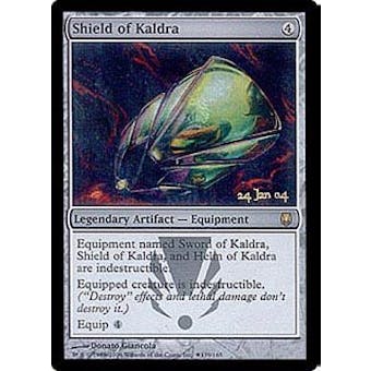 Magic the Gathering Prerelease Single Shield of Kaldra FOIL - SLIGHT PLAY (SP)