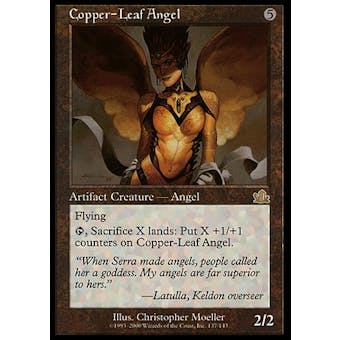 Magic the Gathering Prophecy Single Copper-Leaf Angel FOIL - MODERATE PLAY (MP)