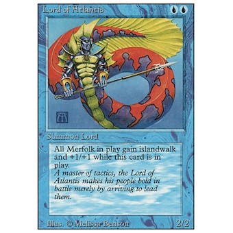 Magic the Gathering Revised Edition Single Lord of Atlantis - MODERATE PLAY (MP)
