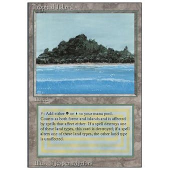 Magic the Gathering Revised Edition Single Tropical Island - SLIGHT / MODERATE PLAY (SP/MP)