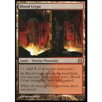 Magic the Gathering Return to Ravnica Single Blood Crypt FOIL - MODERATE PLAY (MP)