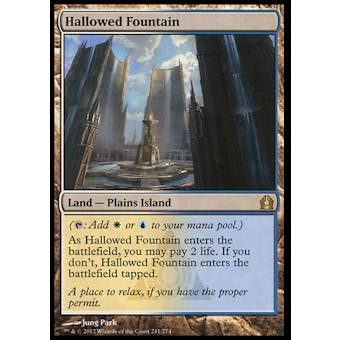 Magic the Gathering Return to Ravnica Single Hallowed Fountain - MODERATE PLAY (MP)