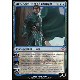 Magic the Gathering Return to Ravnica Single Jace, Architect of Thought FOIL - SLIGHT PLAY (SP)