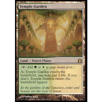 Magic the Gathering Return to Ravnica Single Temple Garden FOIL - MODERATE PLAY (MP)