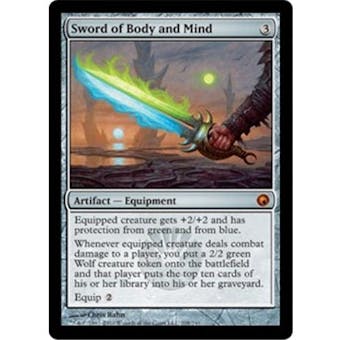 Magic the Gathering Scars of Mirrodin Single Sword of Body and Mind - SLIGHT PLAY (SP)