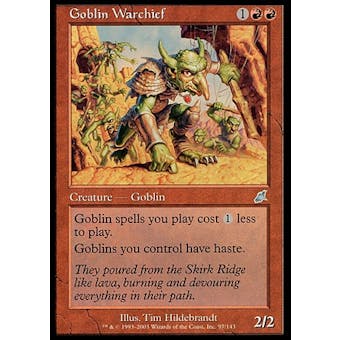 Magic the Gathering Scourge Single Goblin Warchief FOIL - MODERATE PLAY (MP)