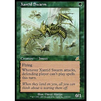 Magic the Gathering Scourge Single Xantid Swarm FOIL - MODERATE PLAY (MP)