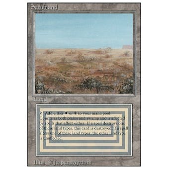 Magic the Gathering 3rd Ed (Revised) Single Scrubland - NEAR MINT (NM)
