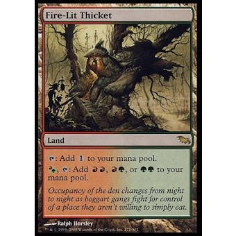 Magic the Gathering Shadowmoor Single Fire-Lit Thicket FOIL - SLIGHT PLAY (SP)