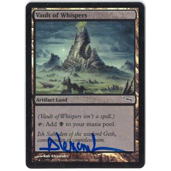 Magic the Gathering Mirrodin Single Vault of Whispers FOIL (Artist Signed) - SLIGHT PLAY