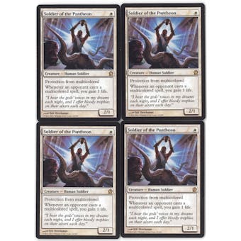 Magic the Gathering Theros PLAYSET Soldier of the Pantheon X4 - NEAR MINT (NM)