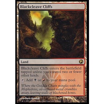 Magic the Gathering Scars of Mirrodin Single Blackcleave Cliffs - HEAVY PLAY (HP)