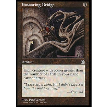 Magic the Gathering Stronghold Single Ensnaring Bridge - MODERATE PLAY (MP)