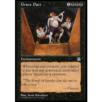 Magic the Gathering Stronghold Single Grave Pact - MODERATE PLAY (MP)