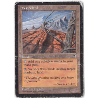 Magic the Gathering Tempest Single Wasteland (Damaged)