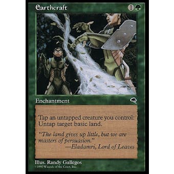 Magic the Gathering Tempest Single Earthcraft - MODERATE PLAY (MP)