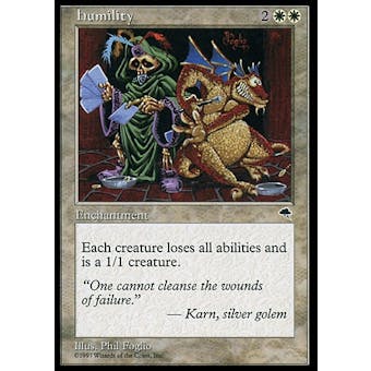 Magic the Gathering Tempest Single Humility - MODERATE PLAY (MP) Sick Deal Pricing