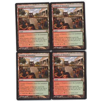 Magic the Gathering Theros PLAYSET Temple of Abandon X4 - NEAR MINT (NM)