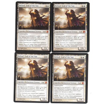 Magic the Gathering Theros PLAYSET Heliod, God of the Sun X4 - SLIGHT PLAY (SP)
