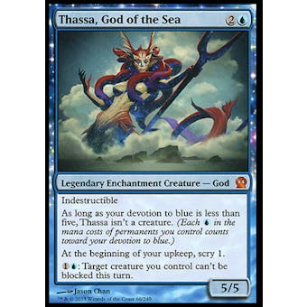 Magic the Gathering Theros Single Thassa, God of the Sea FOIL - SLIGHT PLAY (SP)