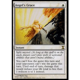 Magic the Gathering Time Spiral Single Angel's Grace FOIL - MODERATE PLAY (MP)