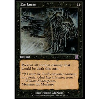 Magic the Gathering Time Spiral Single Darkness - MODERATE PLAY (MP)