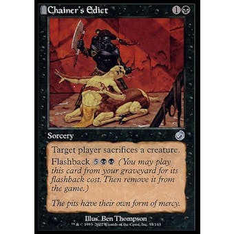 Magic the Gathering Torment CRIMPED Single Chainer's Edict - NEAR MINT (NM)