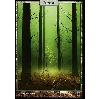 Magic the Gathering Unhinged Single Basic Forest - MODERATE PLAY (MP)