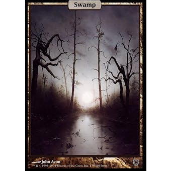Magic the Gathering Unhinged Single Basic Swamp FOIL - HEAVY PLAY (HP)