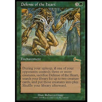 Magic the Gathering Urza's Legacy Single Defense of the Heart FOIL - MODERATE PLAY