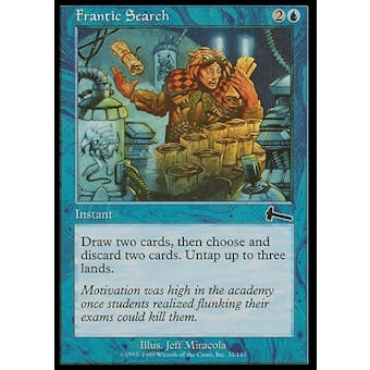 Magic the Gathering Urza's Legacy Single Frantic Search FOIL - SLIGHT PLAY (SP)