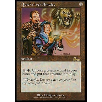 Magic the Gathering Urza's Saga Single Quicksilver Amulet - MODERATE PLAY (MP)