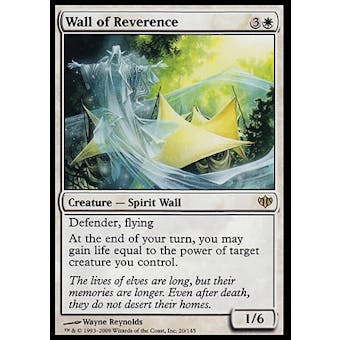 Magic the Gathering Conflux Single Wall of Reverence - SLIGHT PLAY (SP)